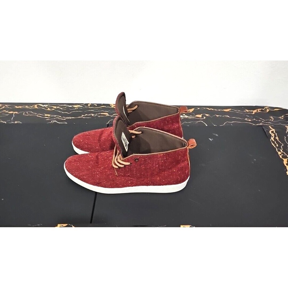 Steve Madden  textile uppers maroon tweed  ankle boots  Men sz 11 shoes /euro 44